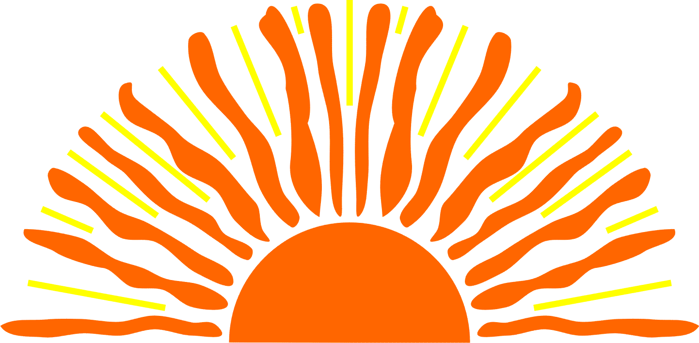 Red Flower Clipart Image - Sunrise Logo (1442x708), Png Download