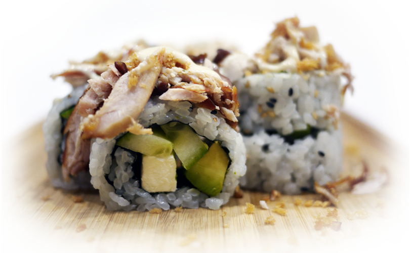 Cream Cheese, Avocado, Cucumber, Teriyaki Chicken, - California Roll (810x500), Png Download