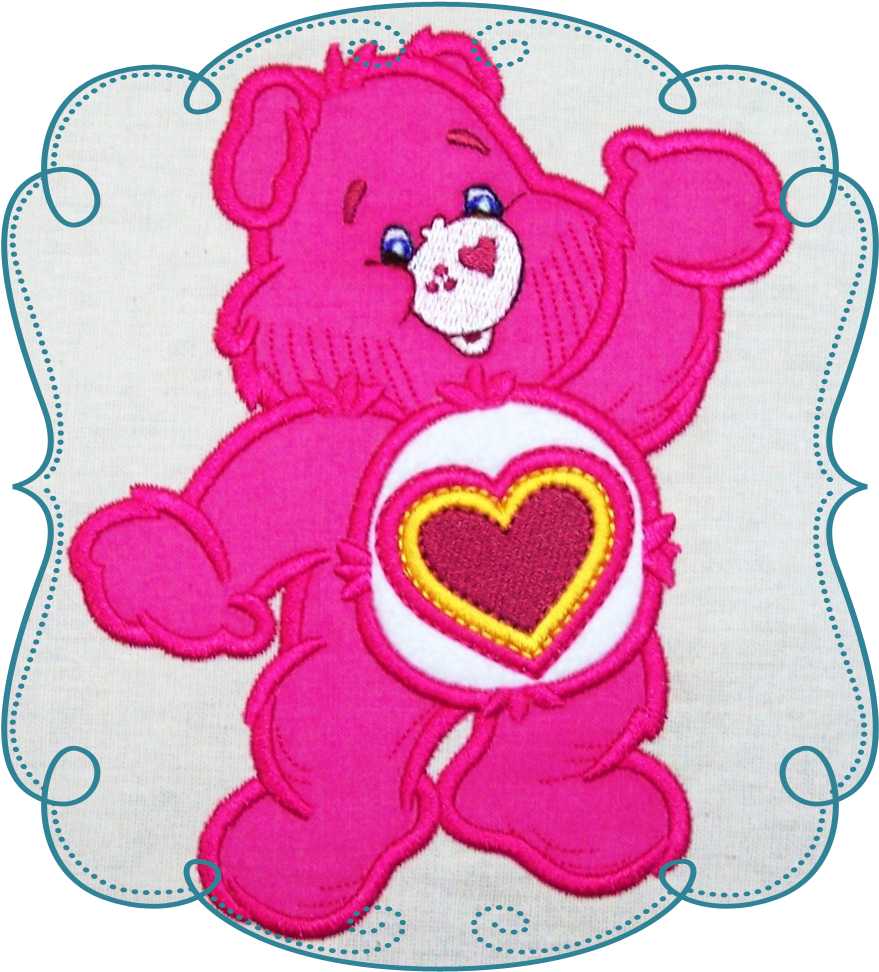 Care Bears Applique Machine Embroidery Design Pattern-instant - Glitter Bear Cuddle Bear Baby & Children's Tutu (1000x1000), Png Download
