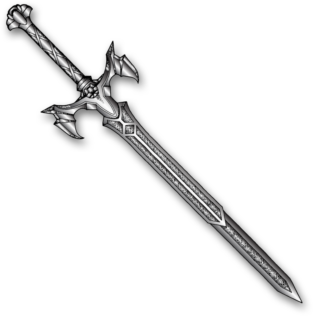 3d Vorpal Sword Pin - Kilt Pin (1440x1440), Png Download