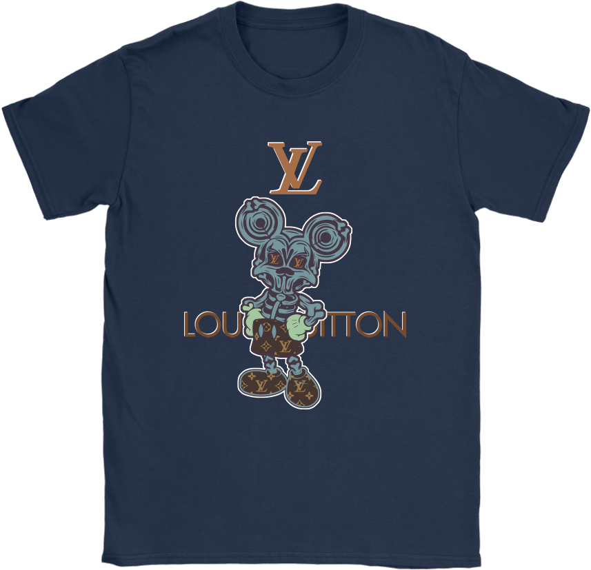 Louis Vuitton Skeleton Mickey Mouse Shirts Women - Mickey Mouse T Shirt Gucci (1024x1024), Png Download