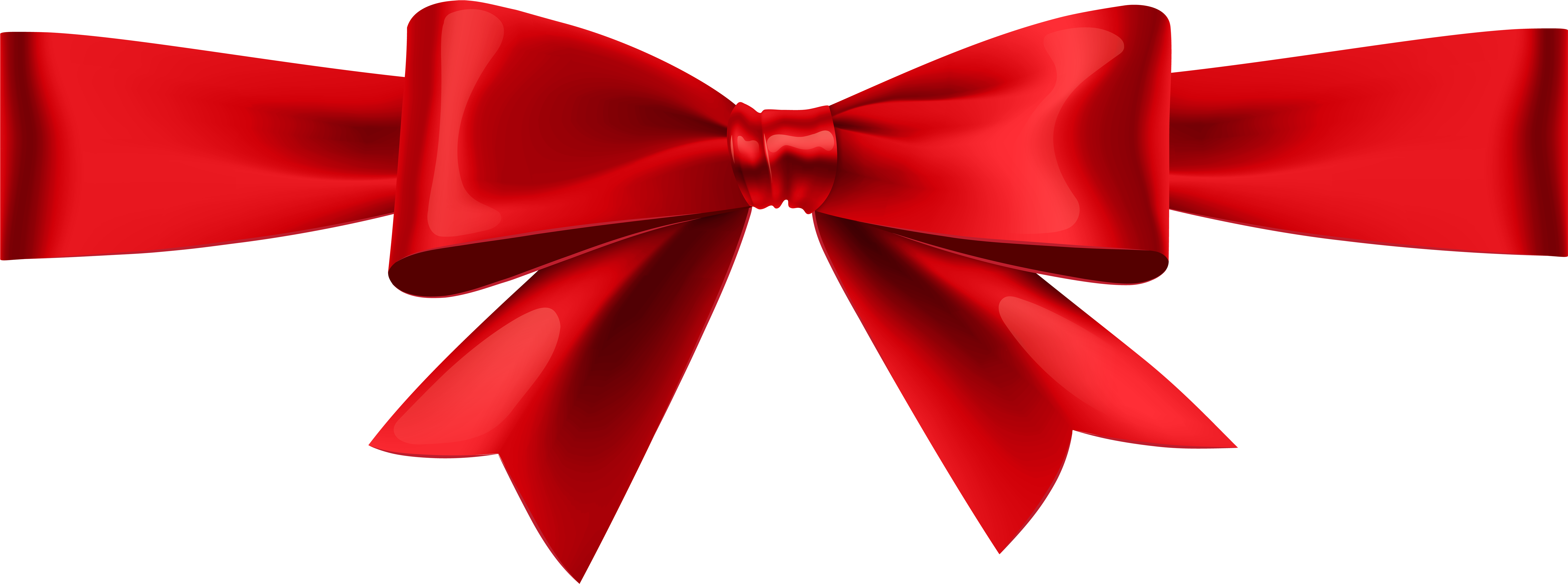 Clip Art Free Bow Clip Red - Transparent Ribbon Clip Art (8000x3051), Png Download
