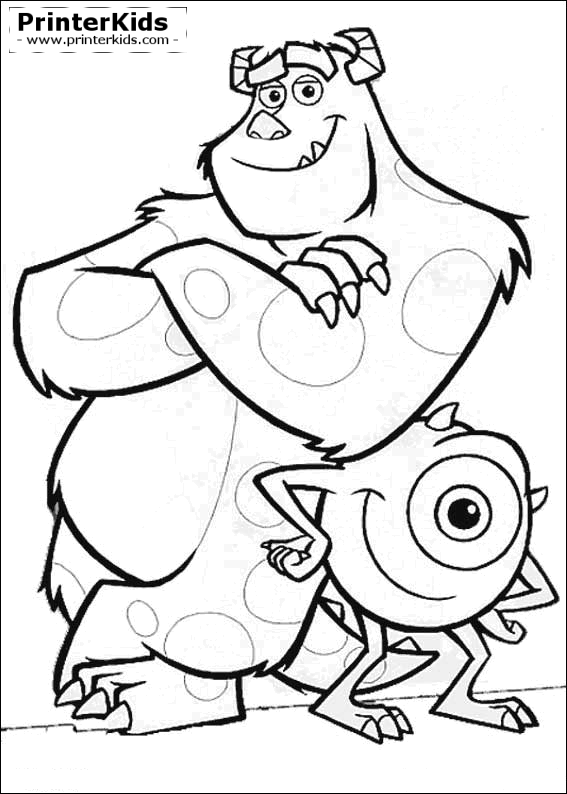 Coloring Pages - Monsters Inc Coloring Pages (567x794), Png Download