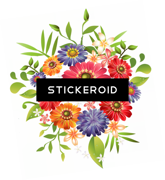 Bouquet Flowers Of - Wall Stickers For Hall (644x705), Png Download