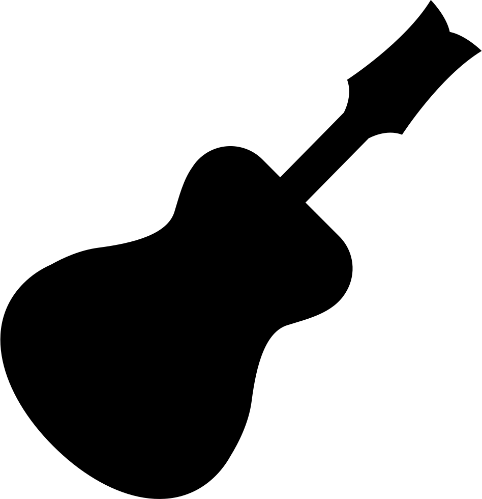 Traditional Guitar Black Silhouette Shape Svg Png Icon - Silhuetas De Instrumentos Musicais (948x980), Png Download