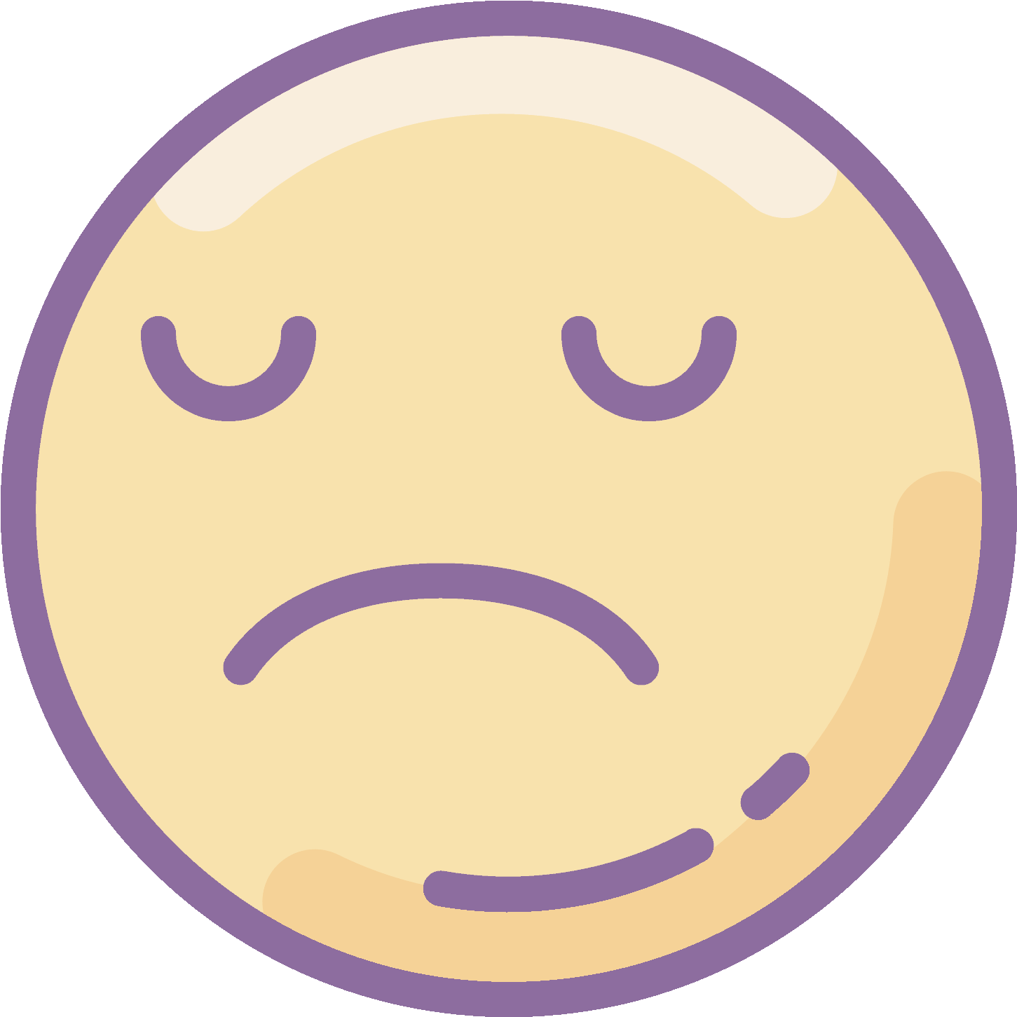 This Is A Picture Of A Face That Is Frowning - Icon (1600x1600), Png Download