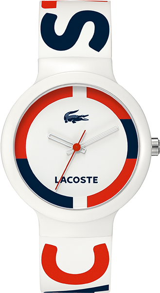 Lacoste Goa Quartz Watch White Rubber Strap & Blue-red - ✅ Lacoste Goa 2020030 Sales. (600x600), Png Download