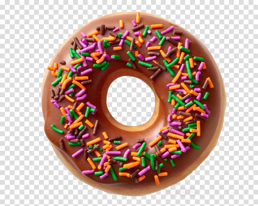 Krispy Kreme Donuts Clipart Sprinkles Donuts Frosting - Single Doughnut (900x720), Png Download