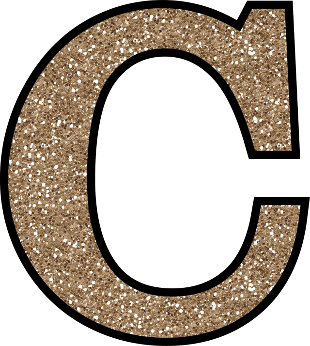 Png Library Download Glitter Without The Glue - Letter C Glitter (640x714), Png Download