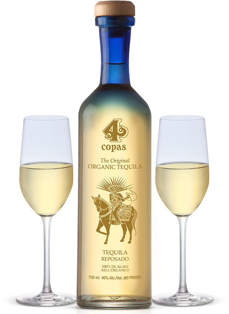 4 Copas Reposado Tequila - Tequila 4 Copas (740x1073), Png Download