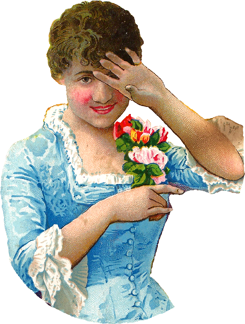 Vintage Woman Image - Antique Woman Png (986x1241), Png Download