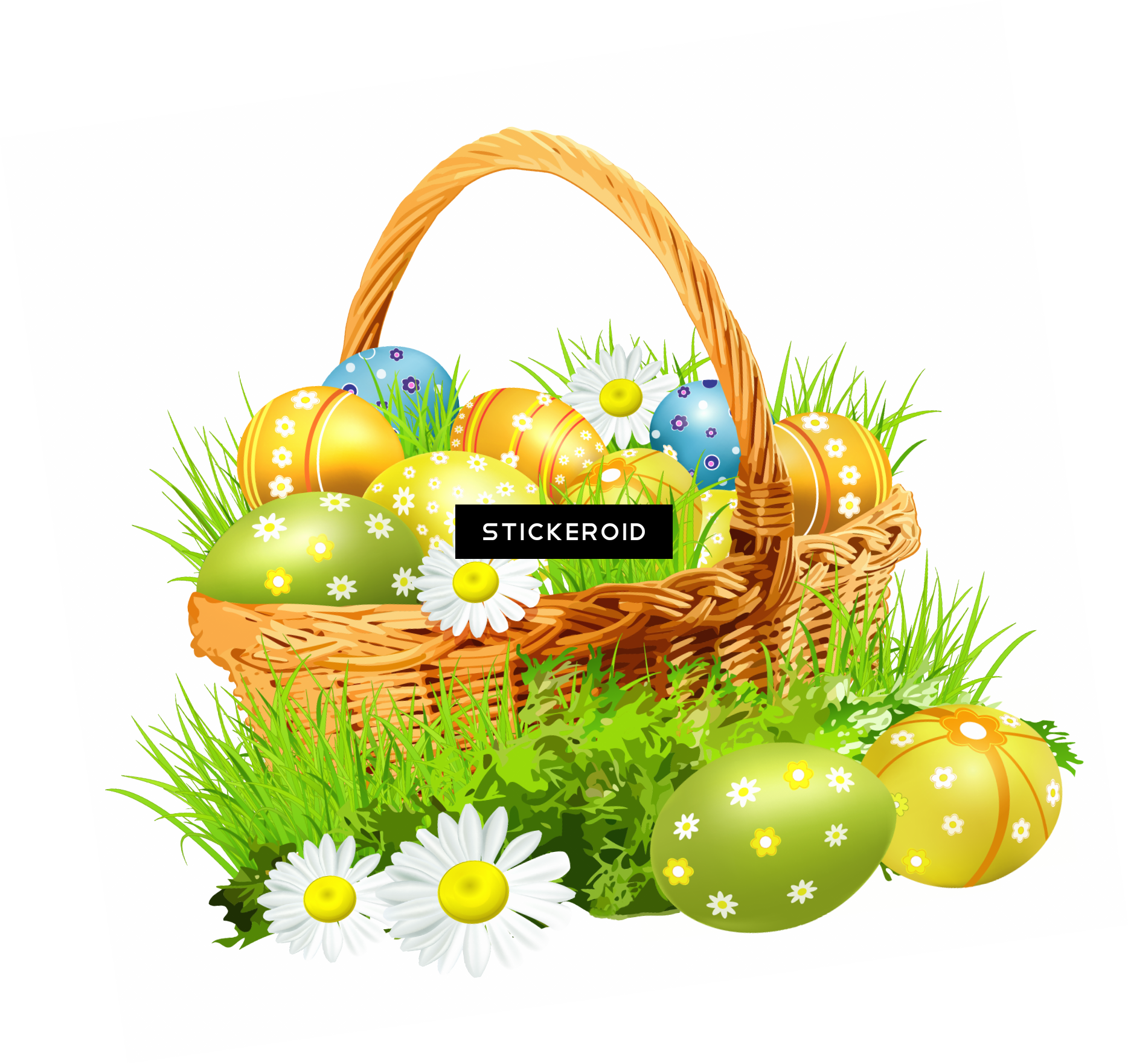 Easter Basket Bunny - Easter (1868x1761), Png Download