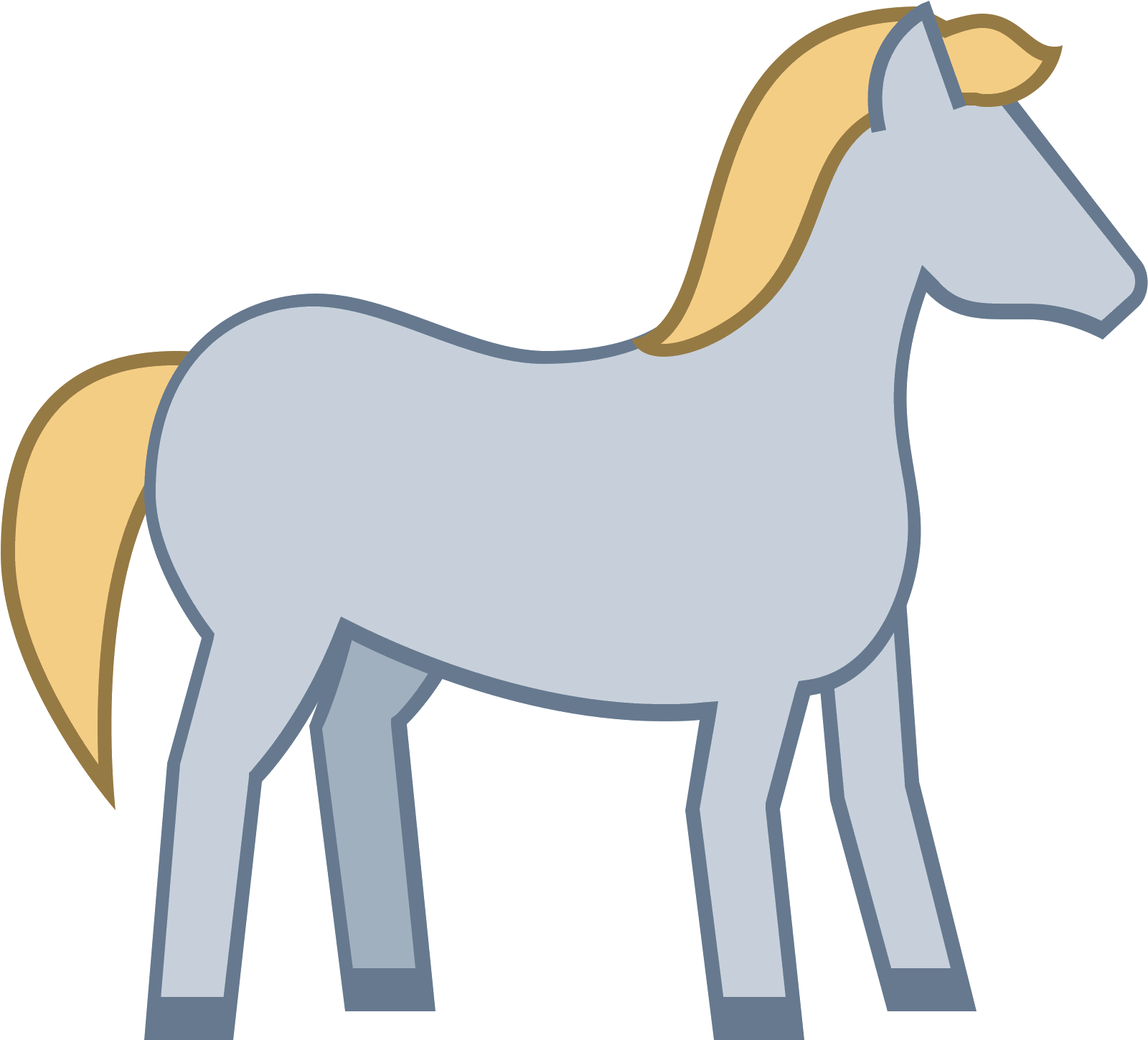 This Icon Represents A Horse - Horse (1600x1600), Png Download