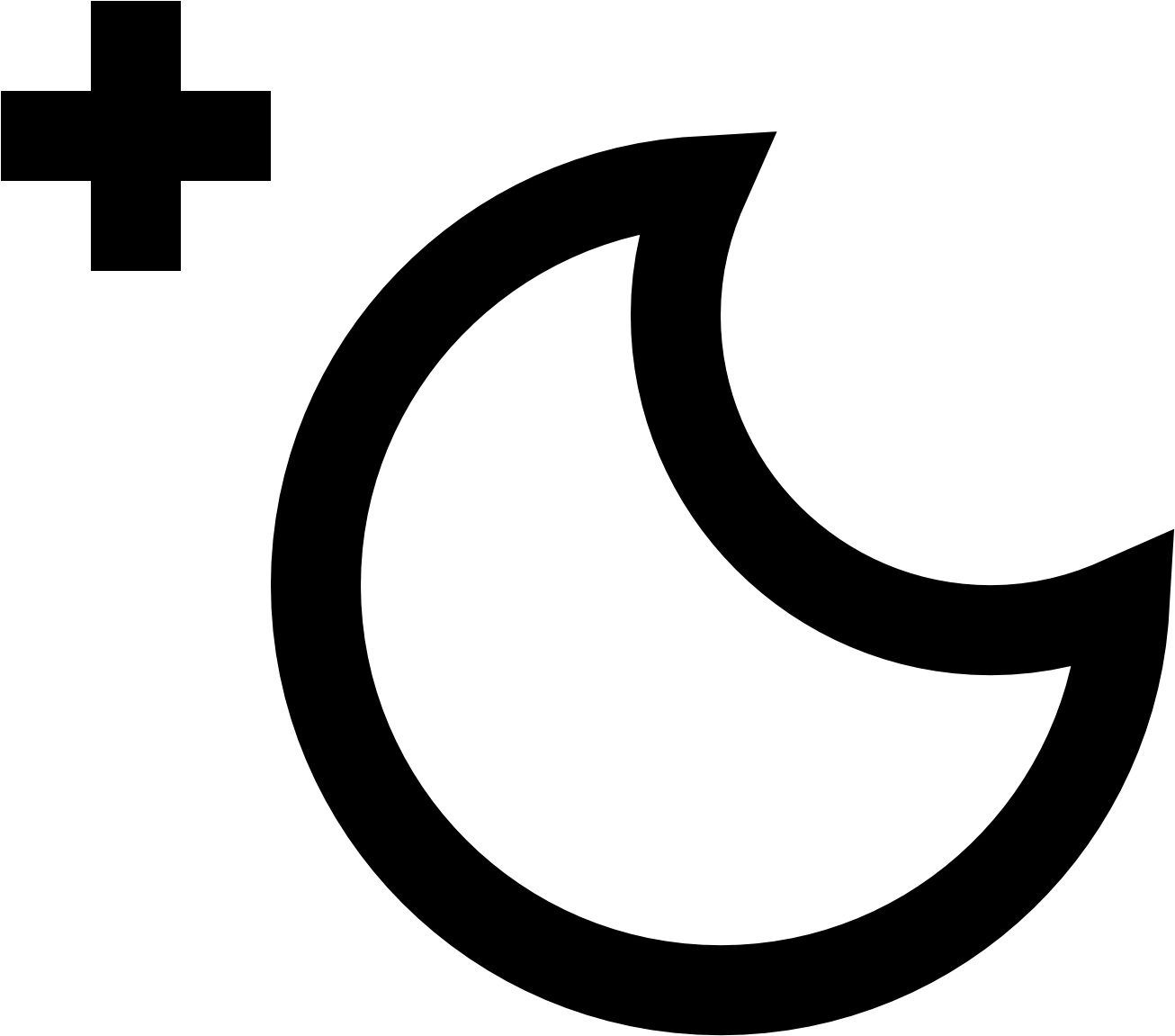 Moon Icon Png - Crescent (1600x1600), Png Download