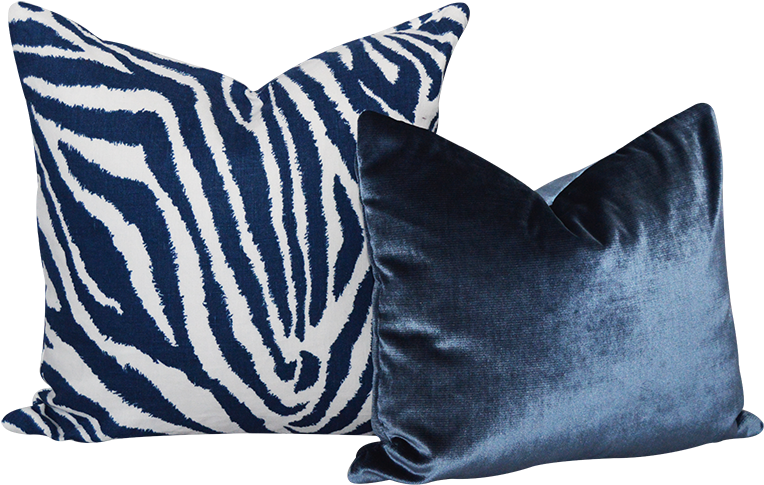 Custom Pillows - Kravet Design Funky Zebra-indigo Decor Multipurpose (1000x665), Png Download