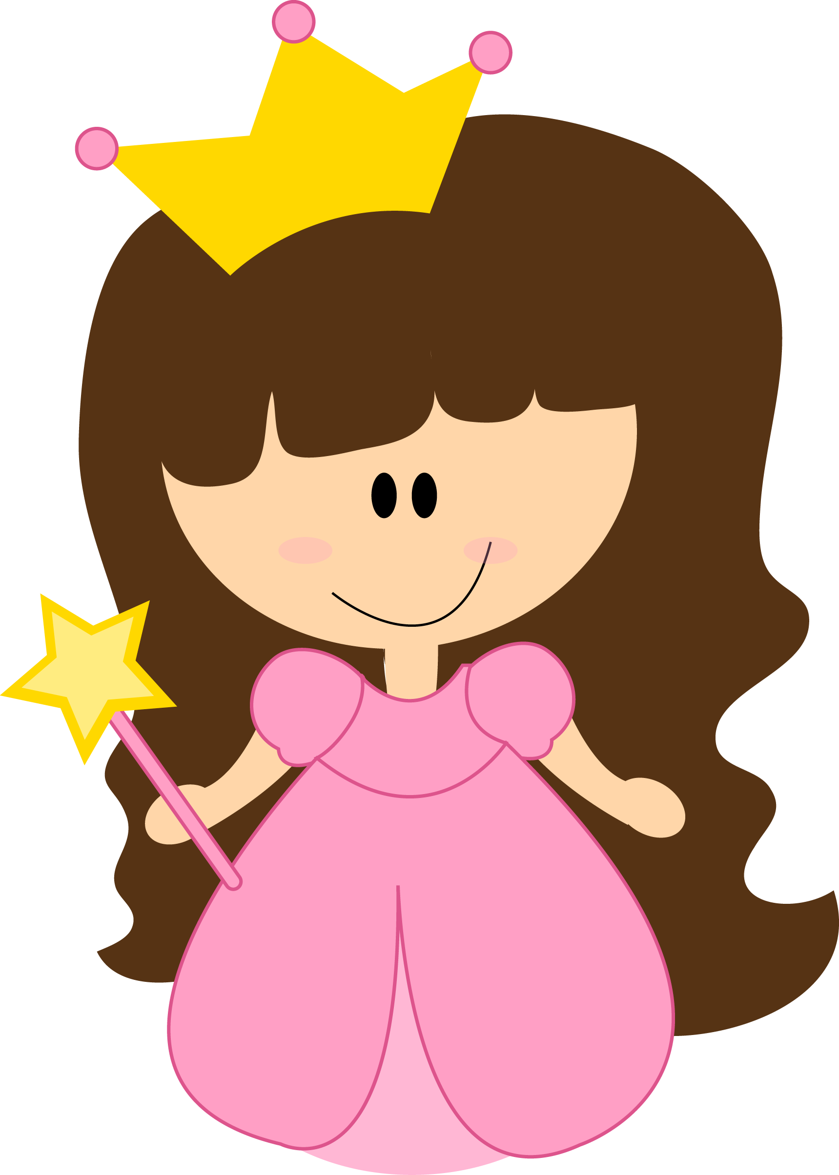 Princess Fairy Clip Art - Principes Y Princesas Animadas (1719x2409), Png Download