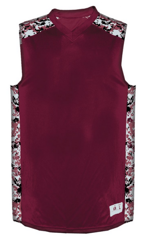 Maroon White Badger B-attack Basketball Tank - Basketball Uniform (800x800), Png Download