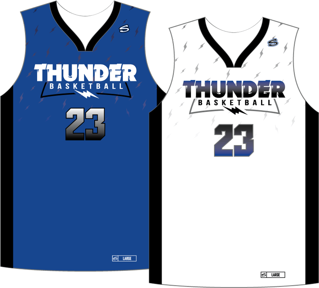 Northwest Thunder Hoops Reversible Jersey *adult/youth* - Thunder Uniforms Football (1200x1200), Png Download