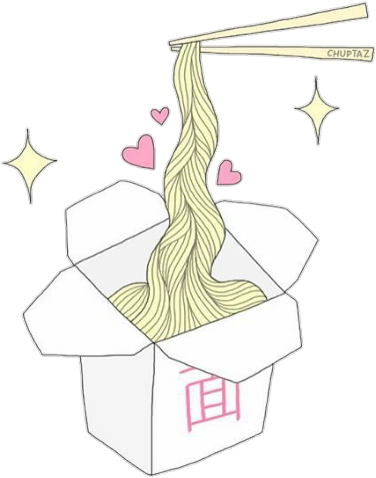 Chinese Food Pink Girls Kawaii Cute Tumblr Dreams Food - Food Cartoon (660x824), Png Download