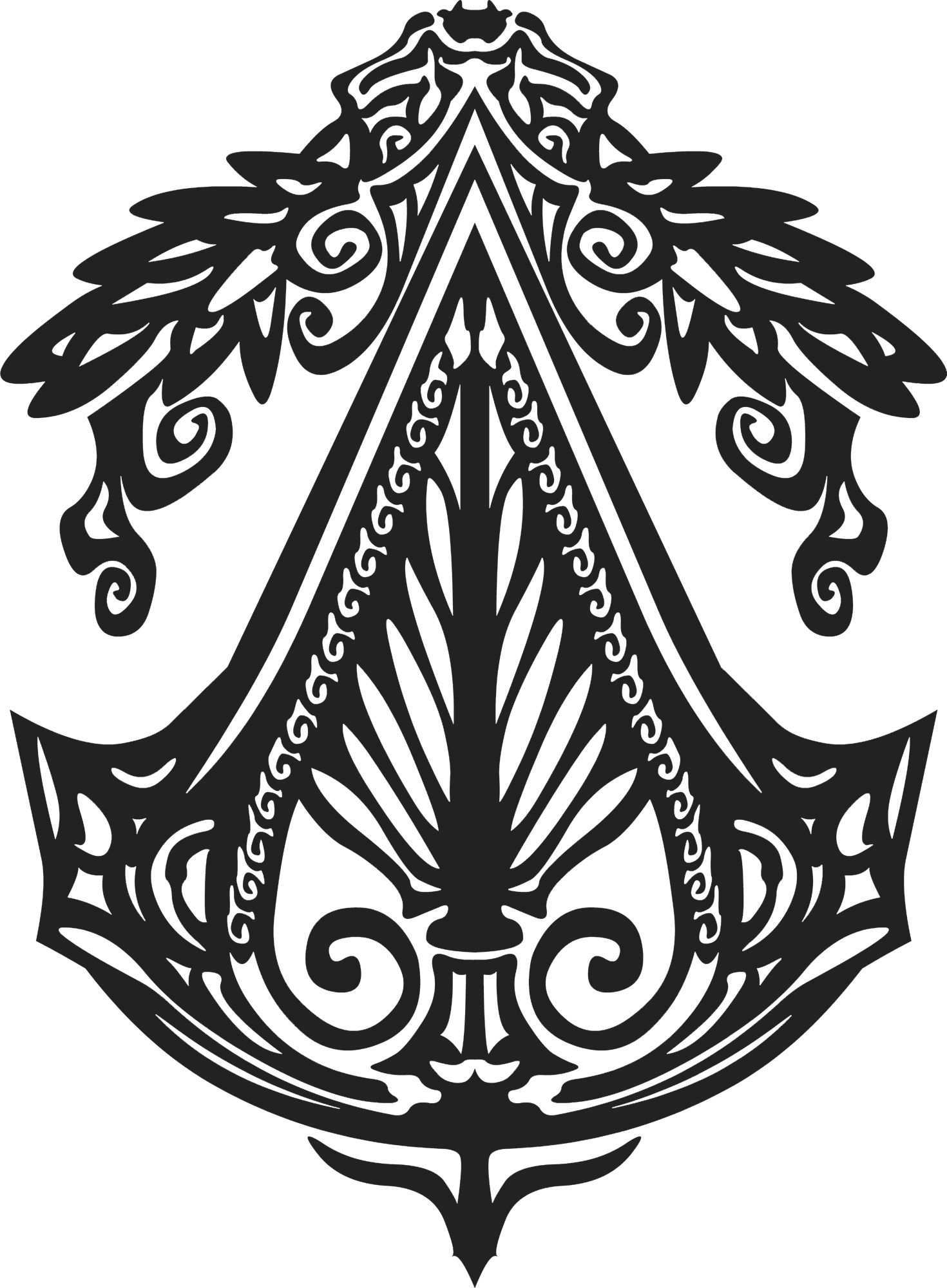 Jpg Royalty Free Stock Celtic Drawing Assassin's Creed - Assassins Creed Logo Ezio (1470x2000), Png Download