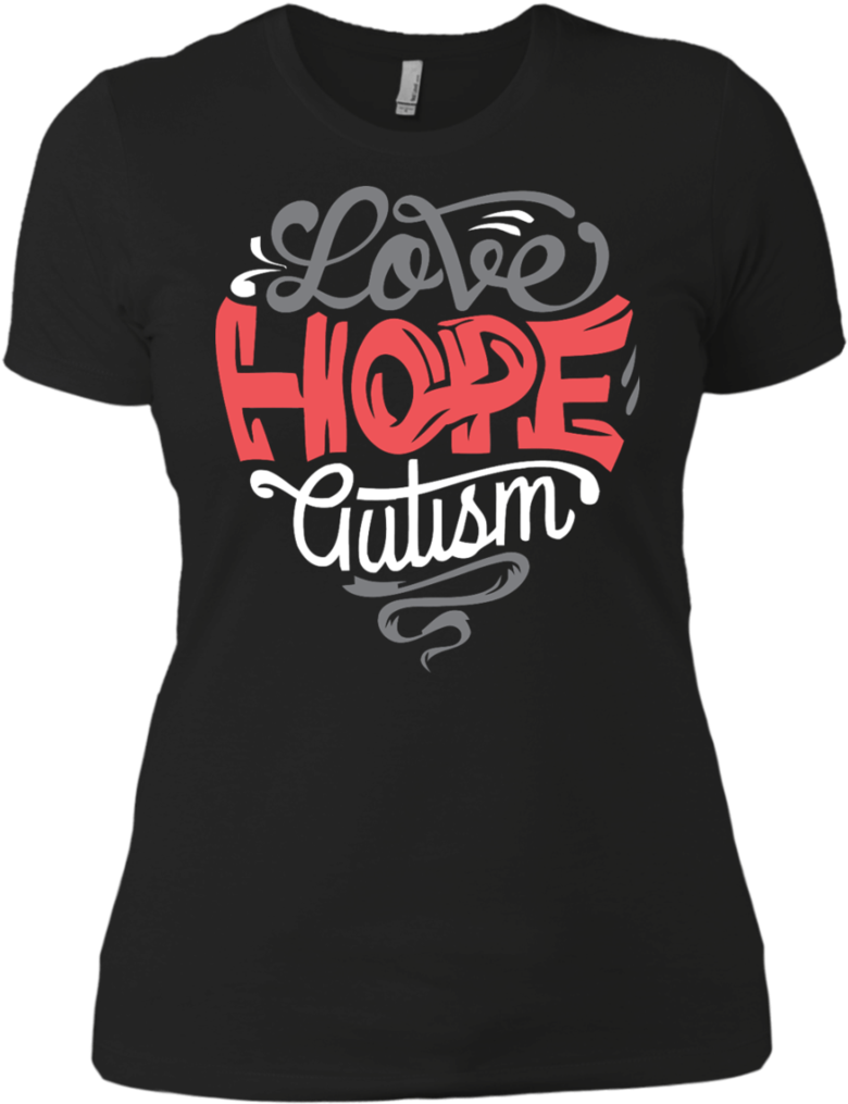 Autism Awareness T Shirts Love Hope With Autism Shirts - Autism Love Hope Autism Tshirt Autism Awareness (1024x1024), Png Download