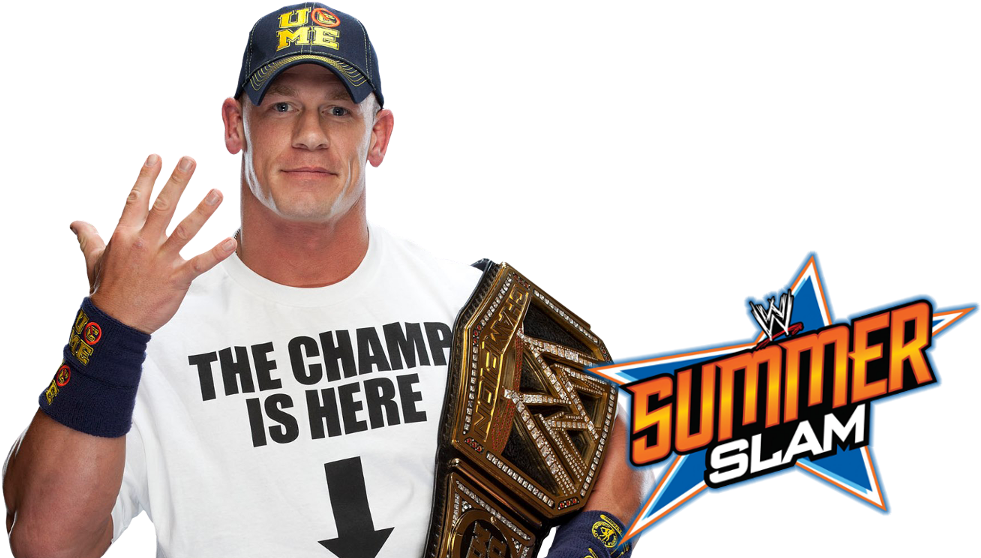 Wwe Summerslam 2013 Image - Ww John Cena Champion (1000x562), Png Download