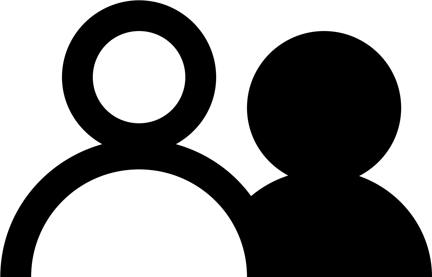 The Icon Shows Two Human-like Silhouettes From The - Side By Side Icon (1600x1600), Png Download