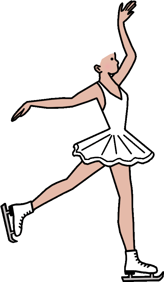 Choose Options From The Dropdown Menus Beneath The - Cartoon Person Figure Skating (1000x1000), Png Download