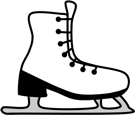 Ice Skates, Plain, Png - Ice Skate (816x1056), Png Download