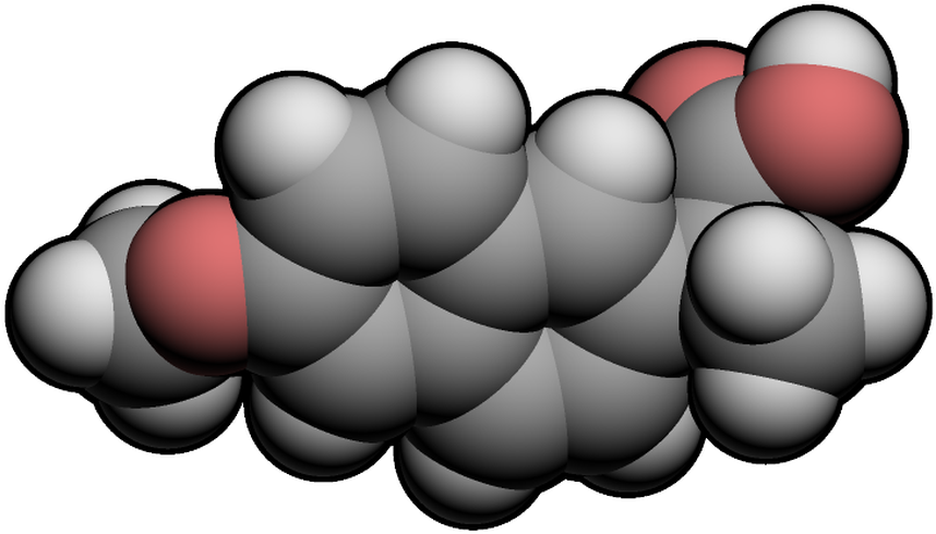 A Chemical Illustration Of Naproxen, Whose Trade Names - Algixene Naproxen 250 Mg (885x516), Png Download