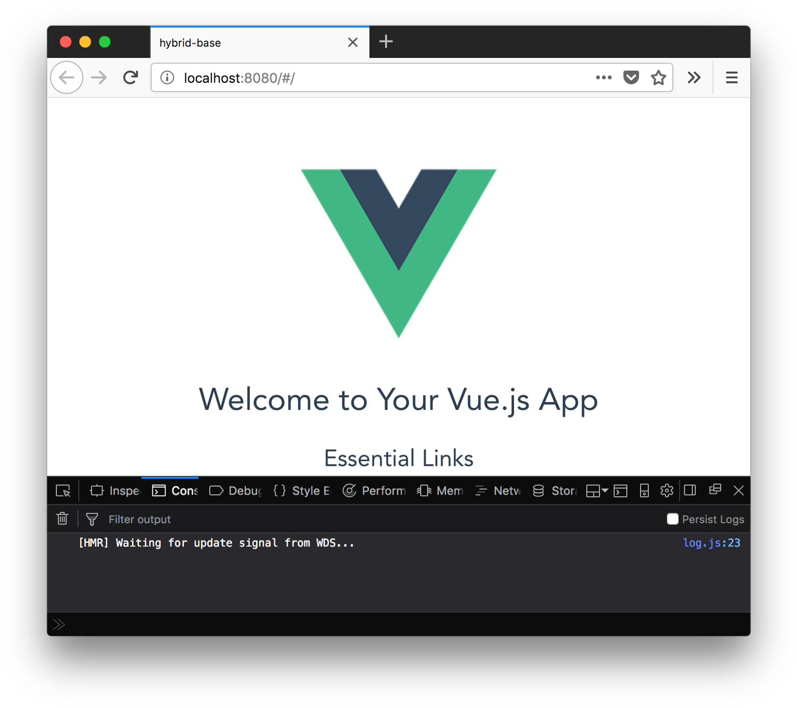 Notice The Web-sockets Message In The Console Log Below, - Vuejs Workflow (1600x1417), Png Download