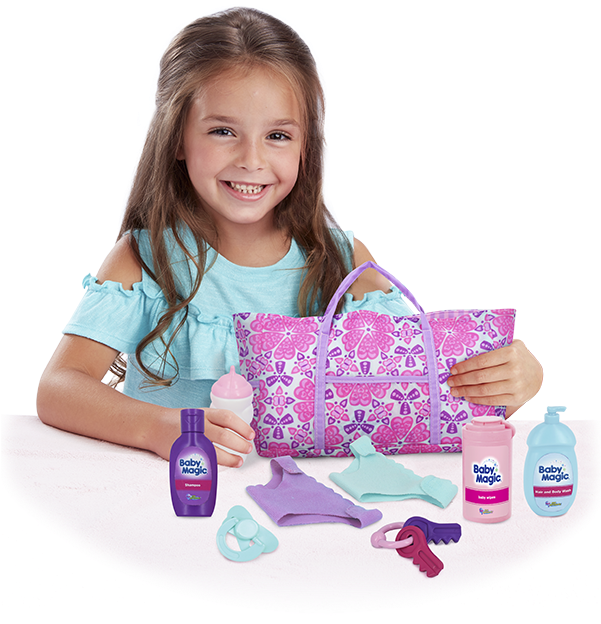 Diaper Bag Gift Set - Girl (600x662), Png Download