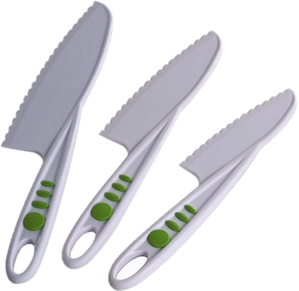 Three Piece Knife Set For Kids - Kids Knife (602x586), Png Download