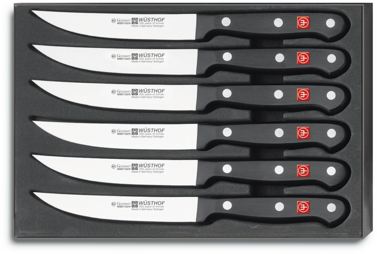 Steak Knife Set - Wusthof Gourmet 6-piece, Steak Knife Set, 9728 (1280x876), Png Download