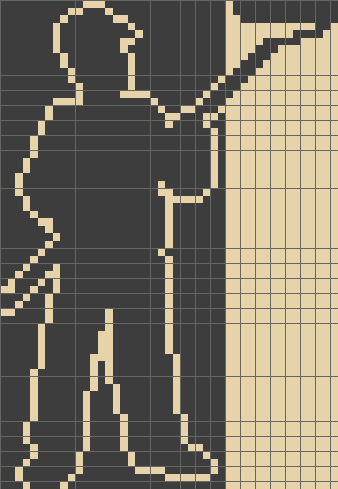 Solution For Original Crossme Level - Nonogram (1350x1950), Png Download