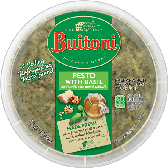 Pesto With Basil - Pasta (585x964), Png Download