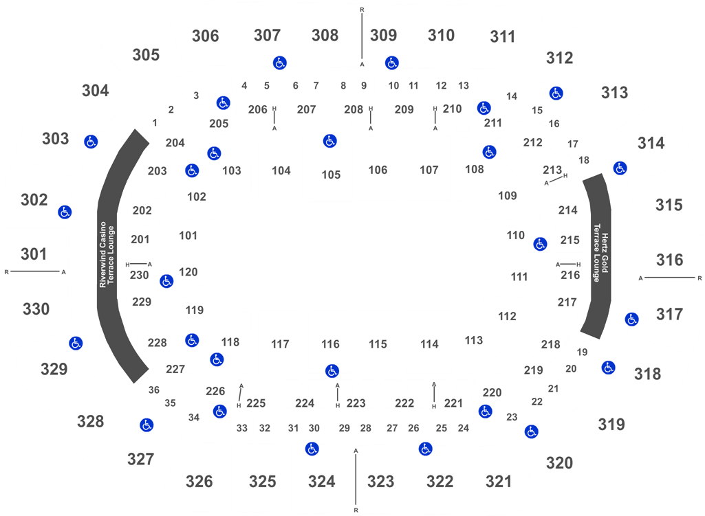 Legend - Chesapeake Energy Arena (1050x794), Png Download