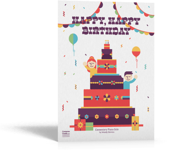 Happy, Happy Birthday - Music (638x538), Png Download