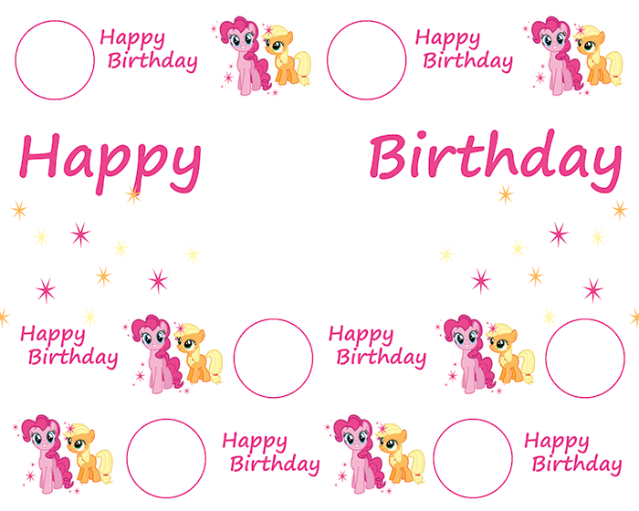 Personalised Birthday Banner With My Little Pony Theme - Police Happy Birthday Postcards (package Of 8) (700x560), Png Download