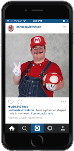 To Wrap Up The Campaign, Mario Fans Will Be Asked To - Instagram (1000x555), Png Download