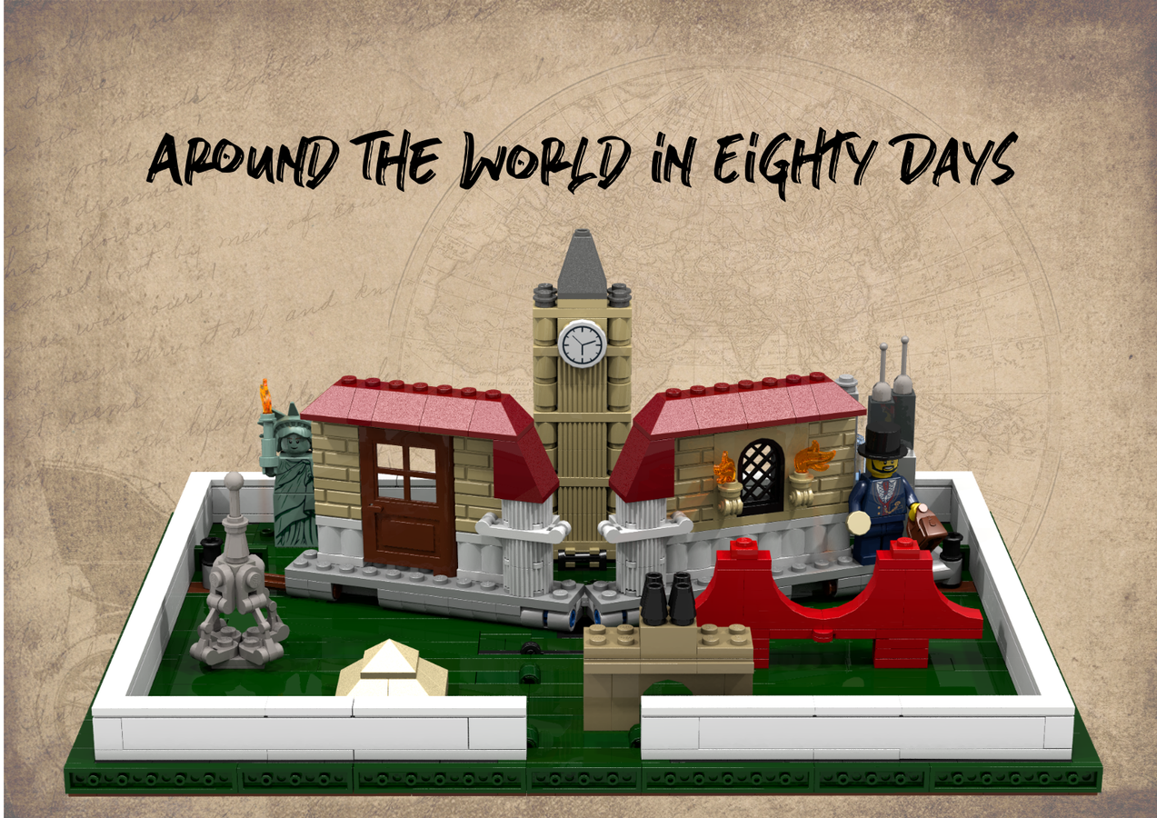 Around The World In 80 Days - House (1273x900), Png Download