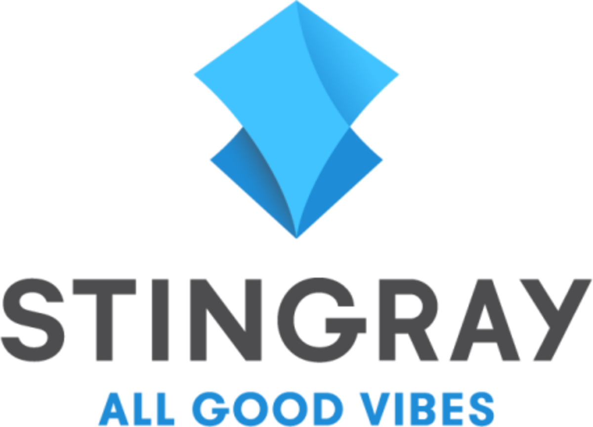 Stingray Logo Tagline Vertical En Web - Stingray Music Logo (1200x864), Png Download
