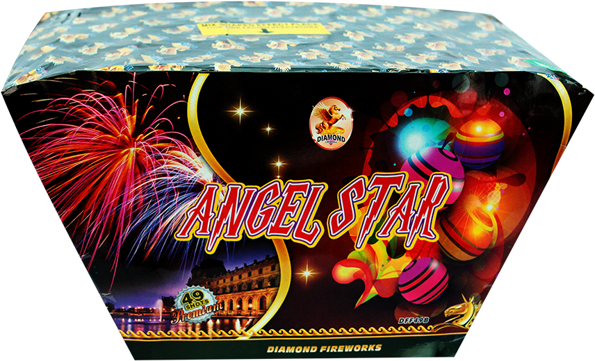 2" Fan Shaped Crackling Mine To Red Wave Popping Star (1000x667), Png Download