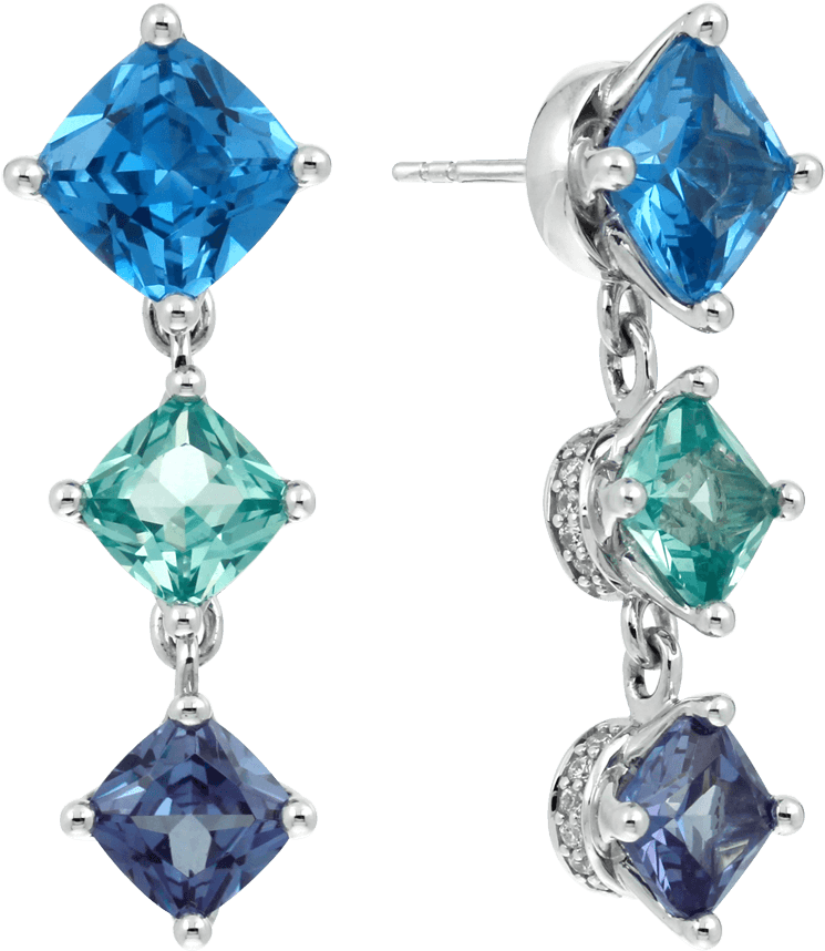 Belle Étoile Destiny Blue Earrings 03 01 13 1 03 - 1:03 (786x900), Png Download