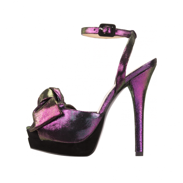 Share This Article - Pelle Moda Shimmer Suede Bow-tie Platforms Sz 8.5 (600x600), Png Download