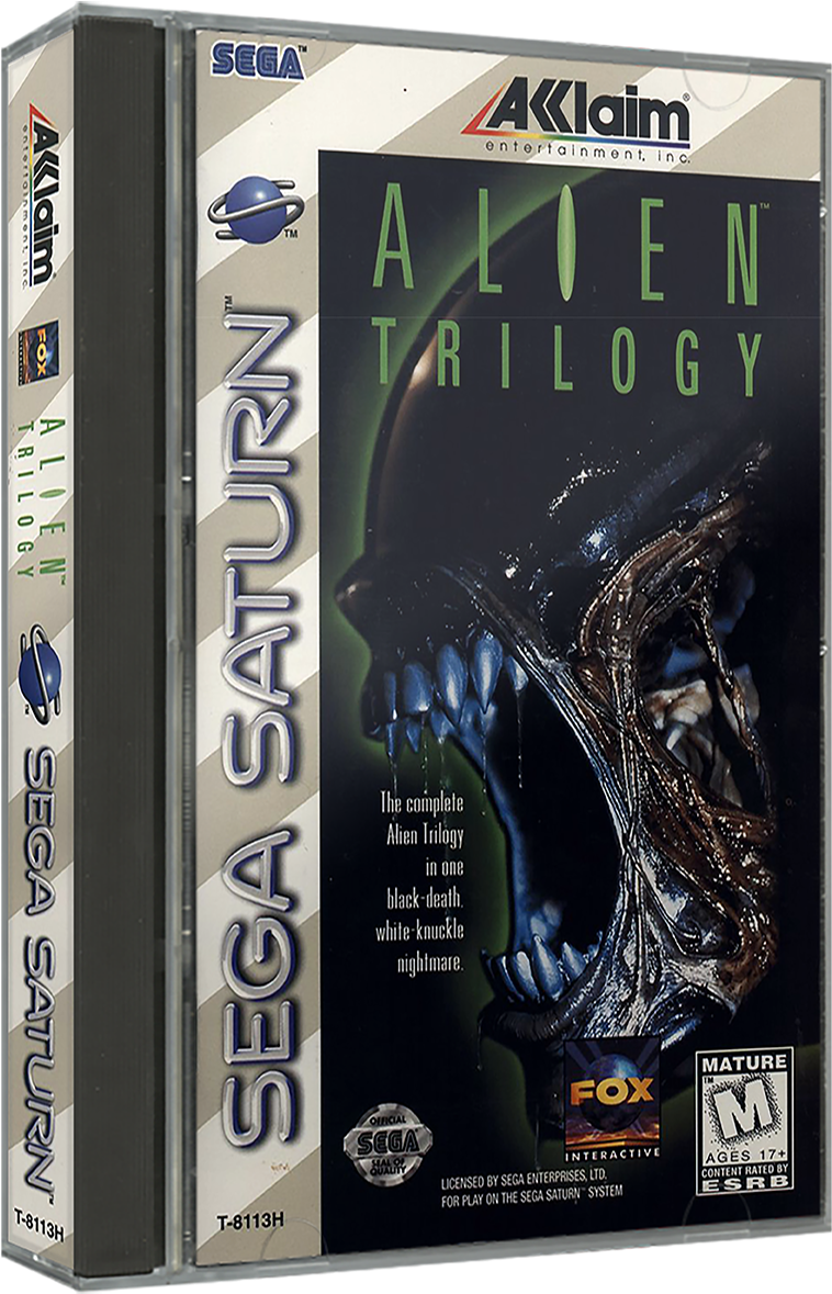 Sega Saturn Usa 3d Box Pack - Alien Trilogy Sega Saturn Sat (787x1208), Png Download