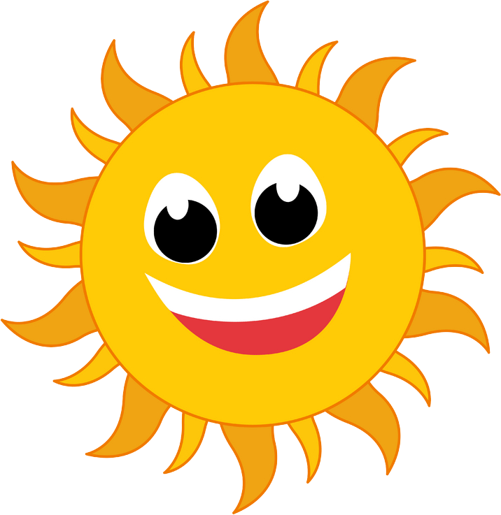 Happy Sun Free Download Clip Art On Clipart - Happy Sun Clipart (716x737), Png Download