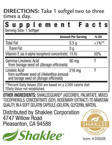 Onelife Singapore - - Shaklee Gla Complex (60 Softgels) (606x606), Png Download
