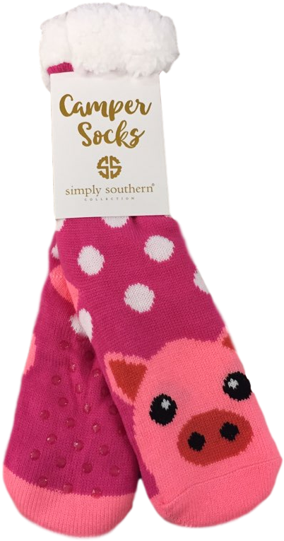 Simply Southern Pig Camper Sock - Simply Southern Camper Socks (800x800), Png Download