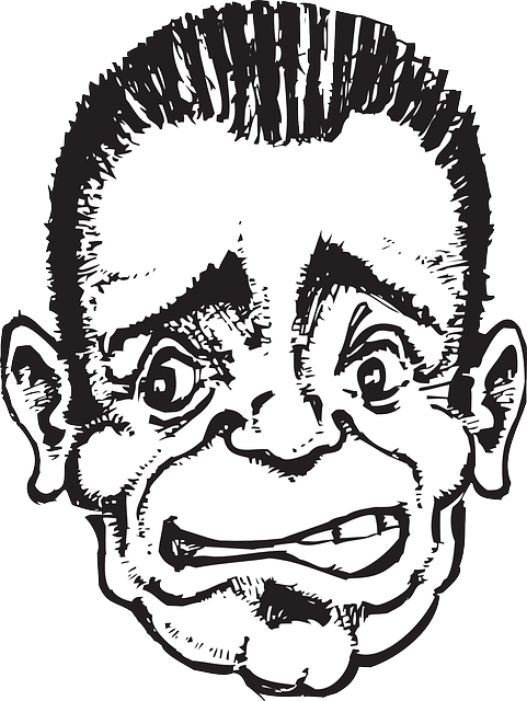 Clip Arts Related To - Confused Face Drawing Man (481x640), Png Download